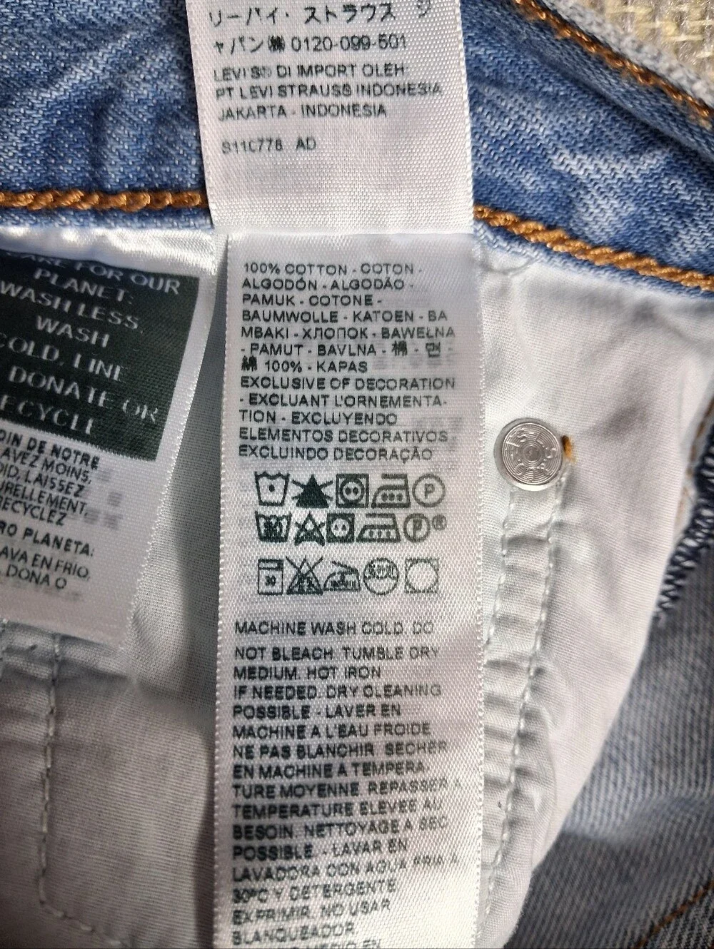 Levi's Low Pro Straight Leg Light Wash Mid Rise Denim Jeans Casual Blue Size 28